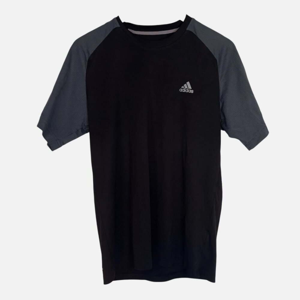 Adidas Men's Size Medium Tennis Climalite Tee Jersey Black and Grey